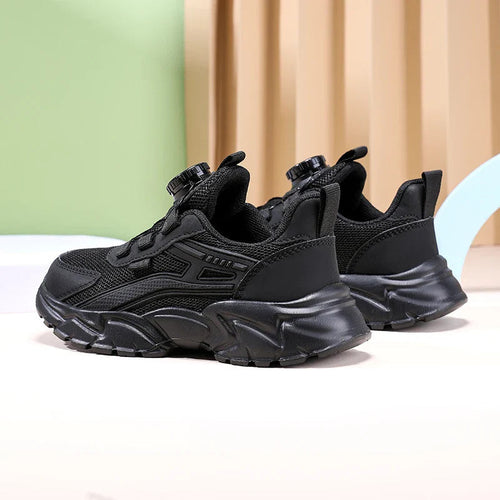 New Children Sports Shoes Boy Sneaker Black Mesh Summer Breathable Kids Casual