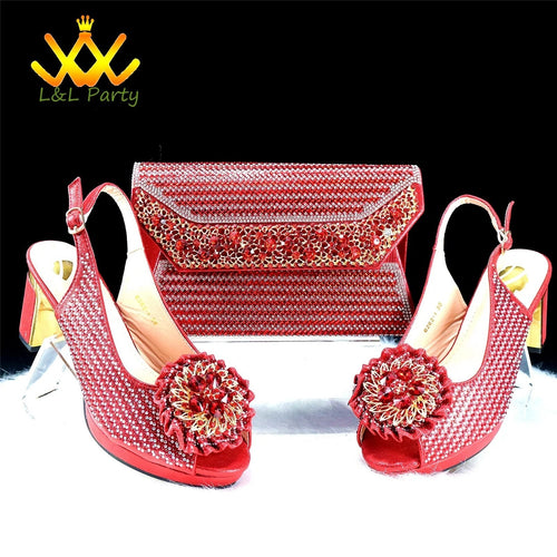 2025 Special New Arrivals Italian Women Shoes and Bag to Match in Green Color