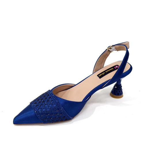 Women's Italian Party Shoes and Bag Set With Elegant Diamond Butterfly