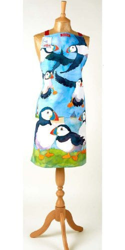 PLAYFUL PUFFINS - Emma Ball Designer Apron - Cotton