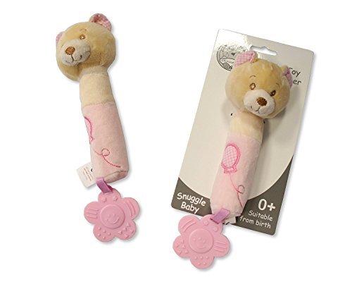 Baby Teether Rattle Soft Toy Gift (Pink)