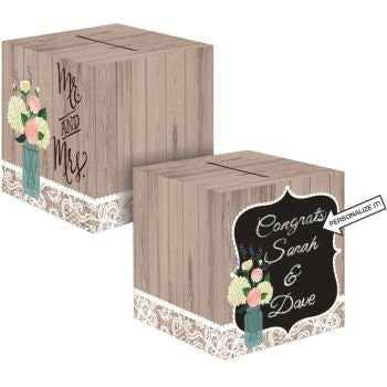 Rustic Wedding Card Box - Vintage Style Wedding - Receiving Box