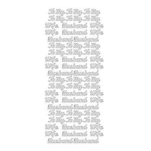 Peel Off Stickers To My Husband & Wife - per 3 sheets