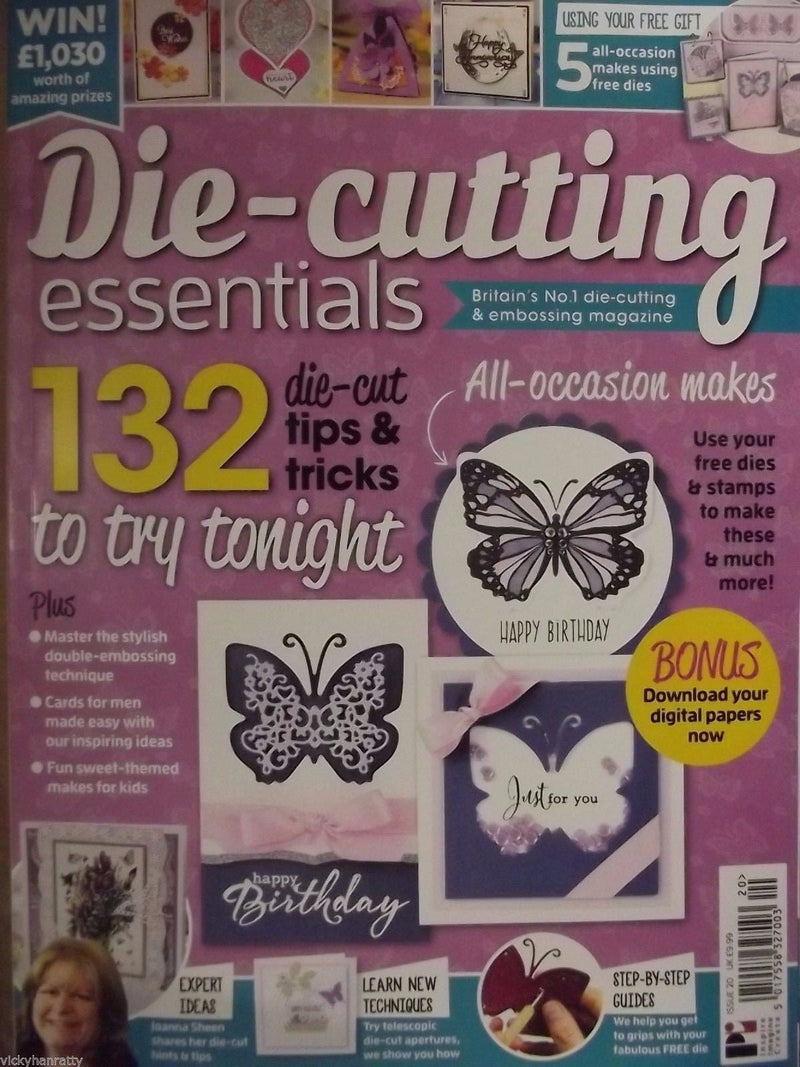 Die Cutting Essentials Magazine Issue 20 with Free Butterfly Wishes Die & Stamp