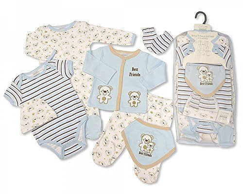 Baby Boys 7 Pieces Mesh Set - Best Friends (0 - 3 Months)