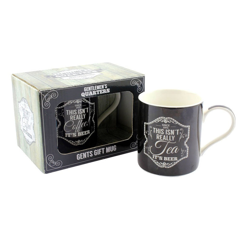 Leonardo Gents Quarter China Mug in 2 Assorted Designs,  one supplied