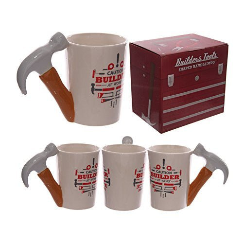 Funky Hammer Shaped Handle Ceramic Mug PDS