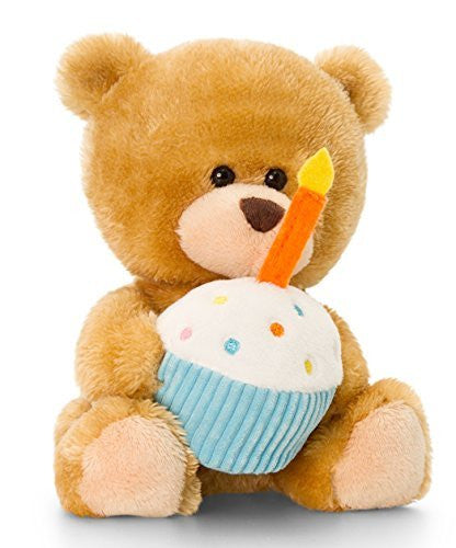 Plush Bear, Pipp The Bear Happy Birthday with Cake and Candles - Kuchseltier Plush Bear Approx 14 cm Set of Body Butter Cherry/Blackcurrant, 7l