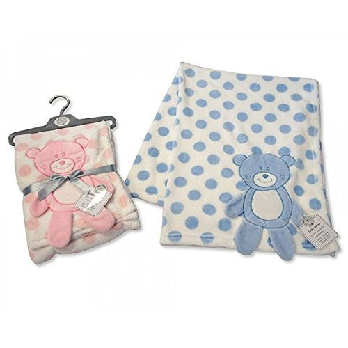 Baby Wrap with Large Teddy Applique pink