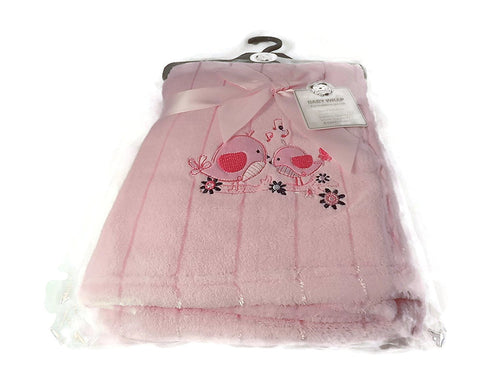 Baby Wrap/Blanket - Two Little Birds Color Pink 899