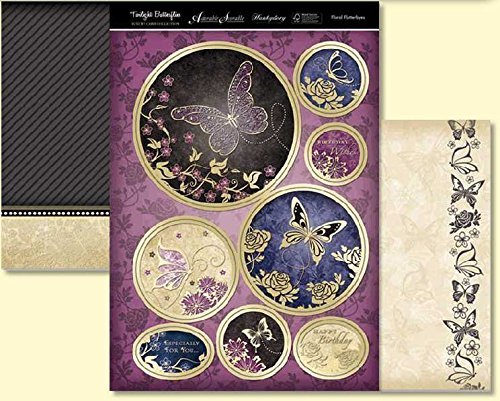 hunkydory twilight butterflies luxury topper set floral flutterbyes