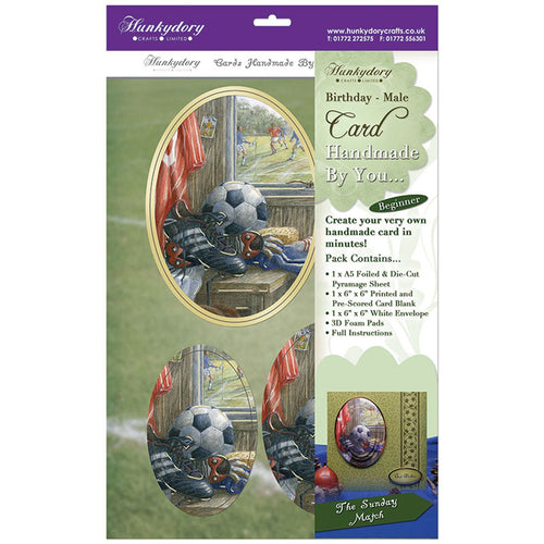 hunkydory handmade by you card kit the sunday match birthday male