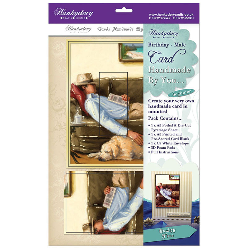 hunkydory handmade by you card kit quality time birthday-male