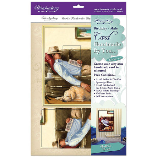 hunkydory handmade by you card kit quality time birthday-male