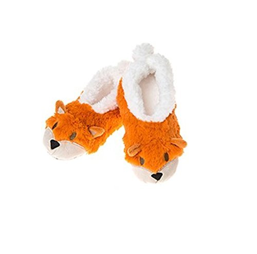New Style Ladies Animal Snoozies Super Soft Slippers   medium  orange
