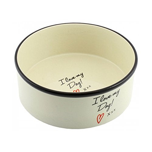 I Love My Dog - Dog Food Ceramic Dog Bowl
