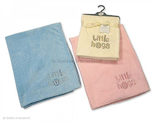 Baby waffle Fleece Wrap Pink Blanket - Little Hugs