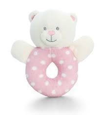 Baby Bear Ring Rattle - 12cm (Pink)