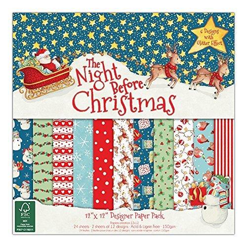Helz Cuppleditch 12 x 12-Inch FSC "The Night Before Christmas" Paper Pack