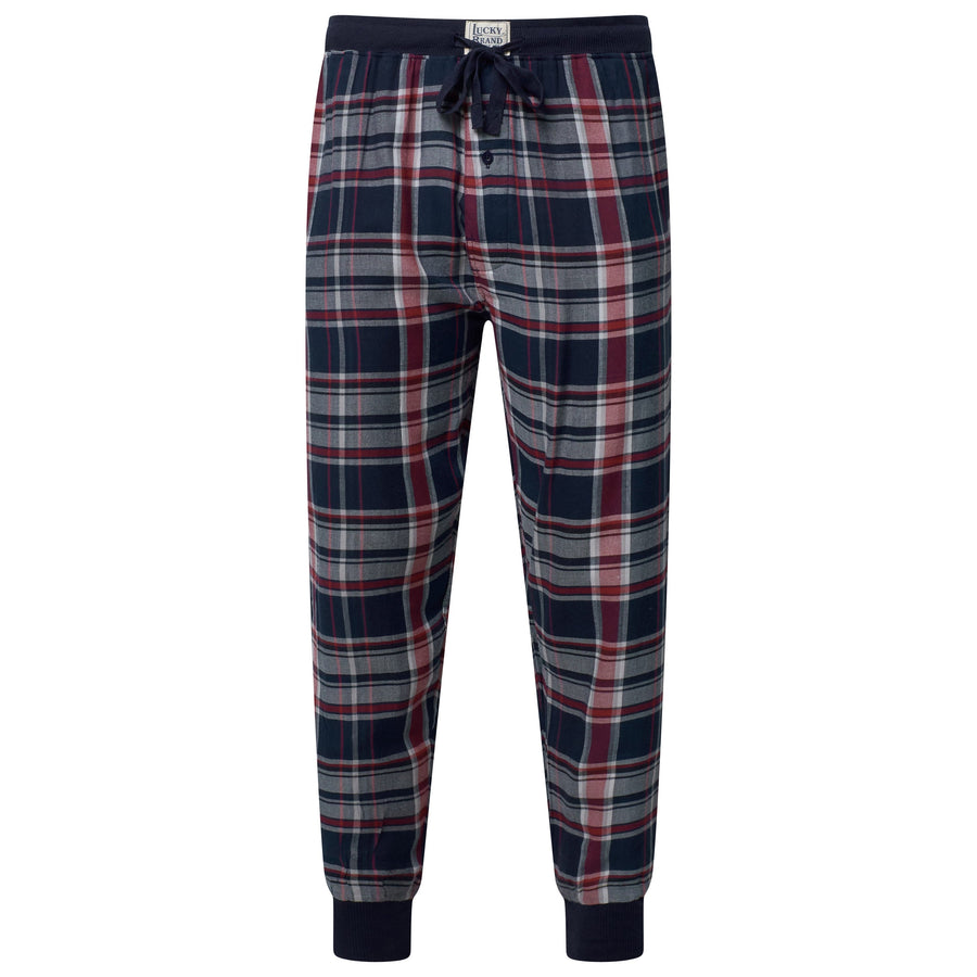 Lucky Brand Crew Neck & Closed Hem Flannel Pant Pyjama Set