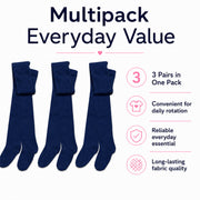 Sock Stack Girls Cotton Lycra Tights 3 Pairs Cotton Rich Back To School Uniform Reinforced Heel Toe Multipack Value