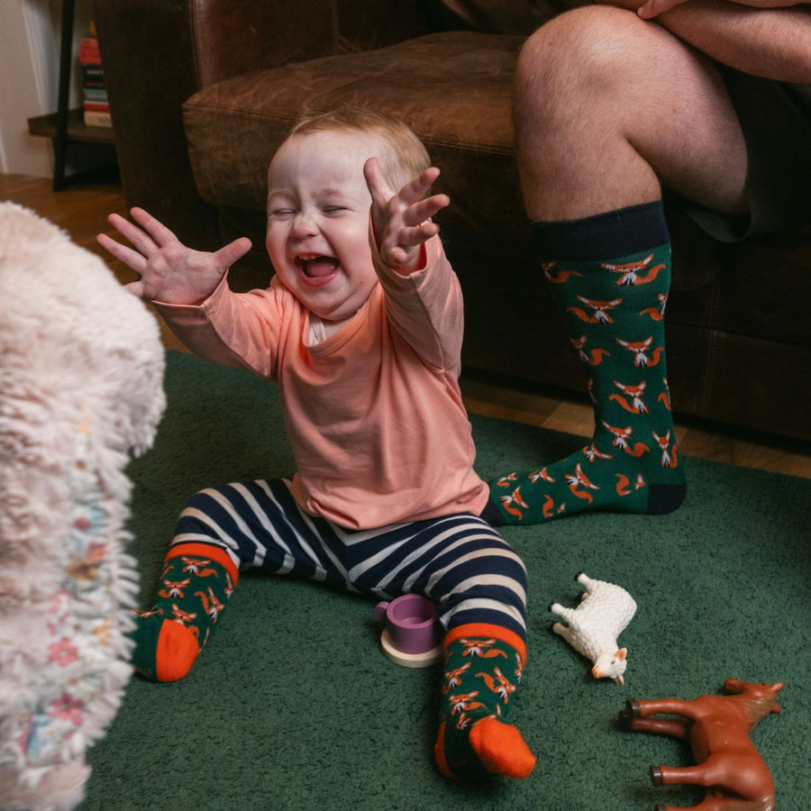 Fox Matching Bamboo Socks (Adult & Child)