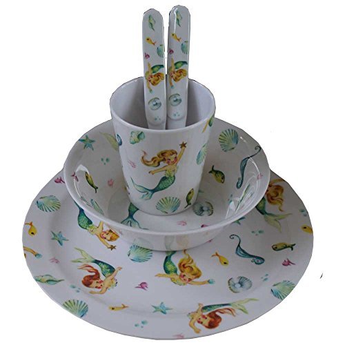 TODDLERS MERMAID PRINT MELAMINE SET