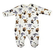 BABYTOWN Baby Girls Boys Padded Pramsuit Sleepsuit Coat Printed r Dog