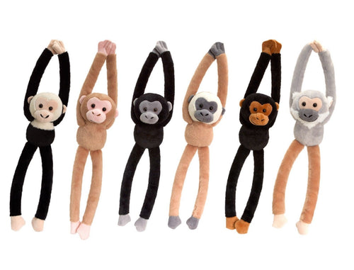 Keel Toys chattering   Hanging Monkey With Sound 46cm 6 Designs one supplied