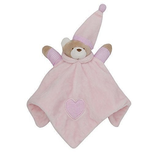 Babytown Baby Boys and Girls Quick-Drying Teddy Bear Comforter  pink