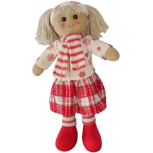 Powell Craft Large Rag Doll with Hat & Scarf- 40cm