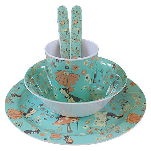 Powell Craft Toddlers Mouse Print Melamine Set