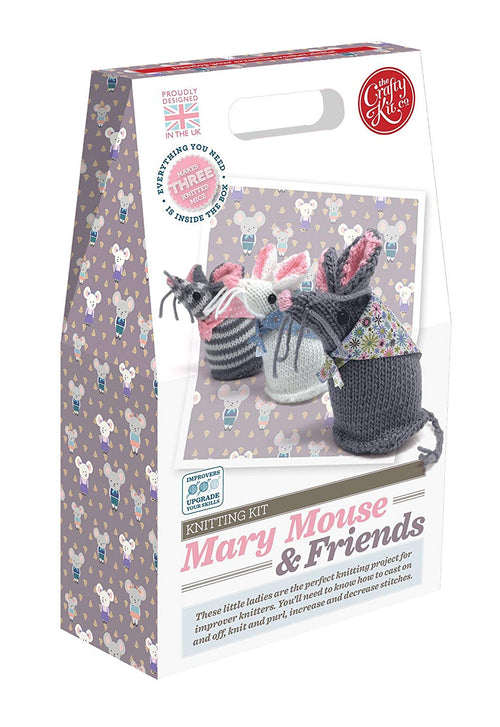 The Crafty Kit Company Knitting Kit Mary Mouse