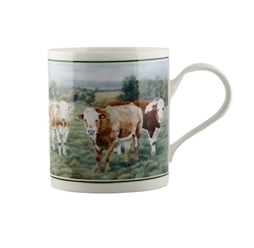 Cachet Cows Farm Animal Fine Art Watercolour China Gift Mug