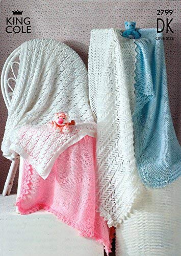King Cole DK Knitting Pattern Shawls 2799 by King Cole - King Cole Patterns