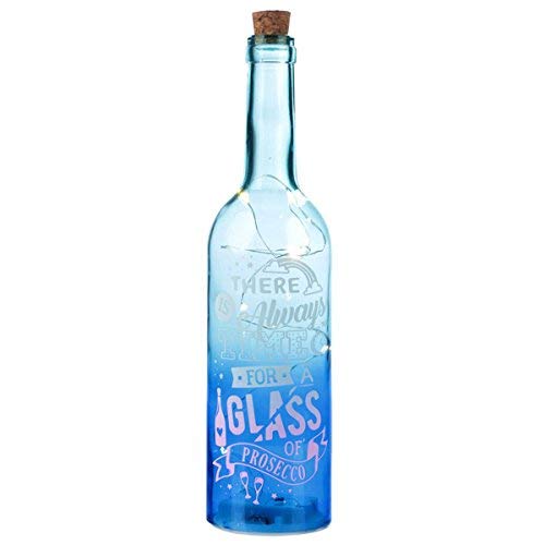 Decorative LED Glass Bottle Light - Prosecco Slogan