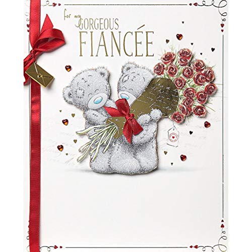 Me To You Bear Gorgeous Fiancee Handmade Valentines Day Card