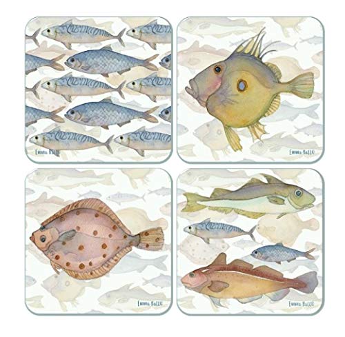 Emma Ball Fish Assorted Coasters (Set Of 4)