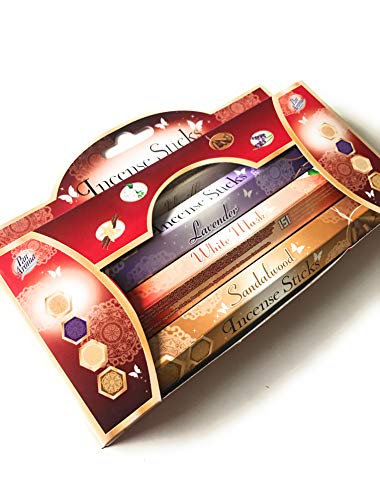 Incense Sticks 4 Pack of Incense Stick (Vanilla, White Musk, Sandalwood,Lavender)