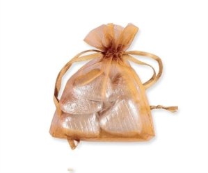 Coral Organza Favour Bags 10pk
