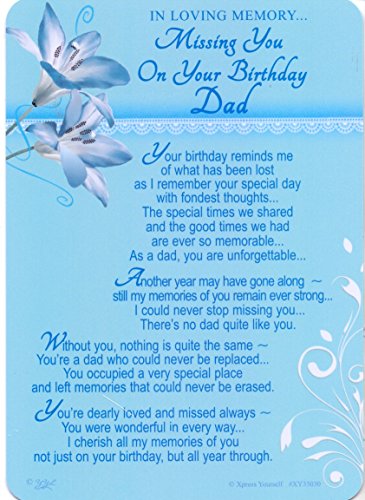 In Loving Memory Graveside Bereavement Memorial Card ~ Gone Too Soon Dear Husband