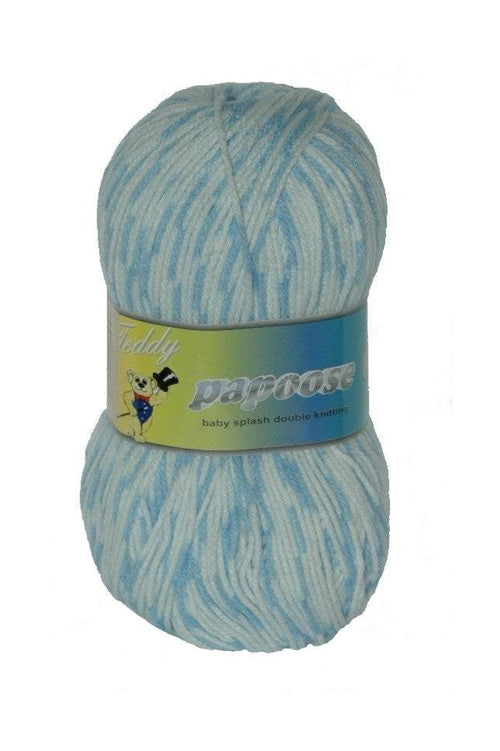 Teddy Papoose DK Baby Blue Splash 5776 100g