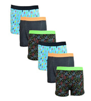 Sock Stack 6 Pack Boys Cotton Stretch Trunks Boxer Shorts With Comfortable Waistband