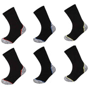 Sock Stack Men's Trekking Socks 6 Pairs Reinforced Heel And Toe Cushioned Sizes 6-11