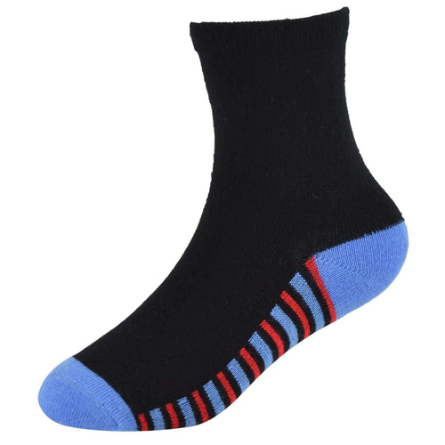 Sock Stack Kids Bamboo Socks 6 Pairs Breathable Antibacterial Moisture Wicking Cotton Rich Everyday Comfort Pack