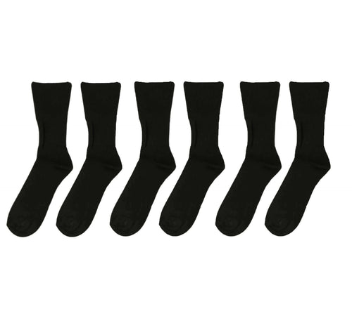 Sock Stack Men's Bamboo Diabetic Comfort Socks 6 Pairs Moisture-Wicking Breathable