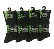 Sock Stack Mens Bamboo Socks 6 Pairs Loose Top Soft Grip Anti Bacterial Moisture-Wicking