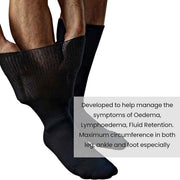 Sock Stack Men's Extra Wide Diabetic Socks Non Elastic Loose Top Moisture-Wicking UK 6-11