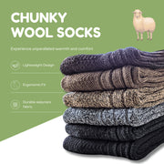 Sock Stack 6 Pairs Mens Ultra Chunky Long Wool Thermal Socks UK 6 11 EU 39 45 Assorted
