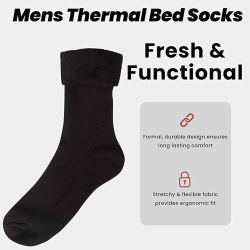 Sock Stack Men's Thermal Fluffy Bed Socks 6 Pairs Ultra Soft Insulated Warm Lounging